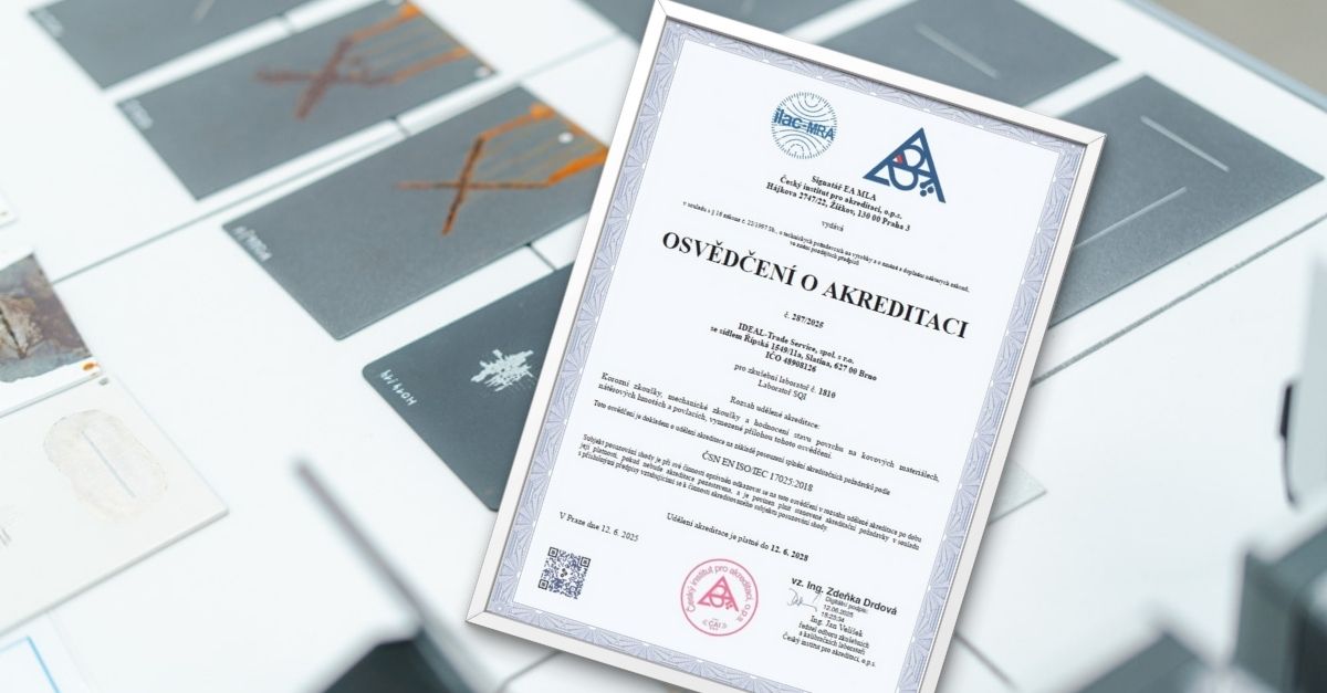 Naše zkušební laboratoř SQI získala akreditaci ČIA dle ČSN EN ISO/IEC 17025:2018